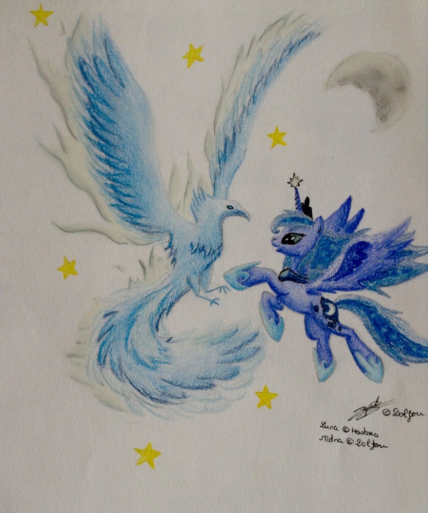 Luna et Midna (pastels)