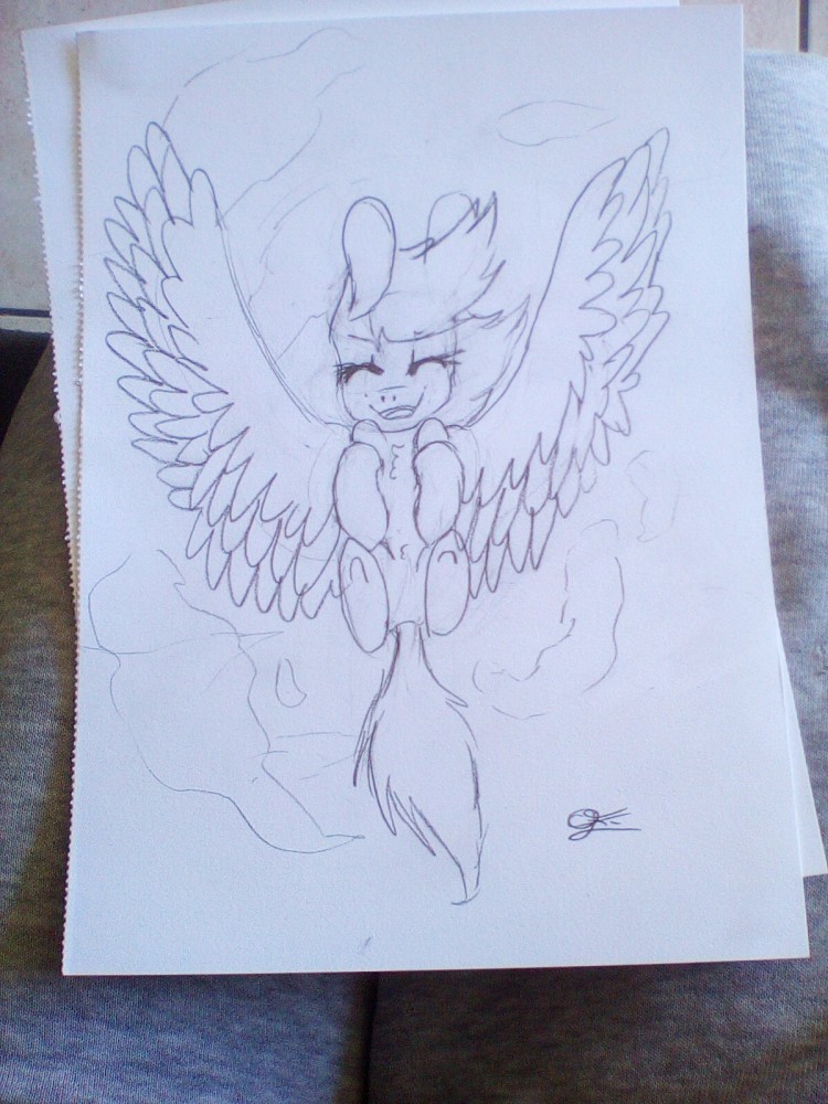 Un brouillon de Rainbow Dash