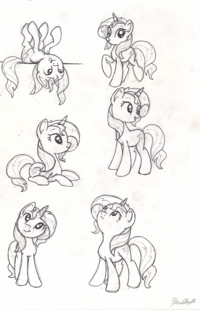 Sunset Shimmer (pony) sketches #1