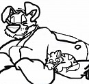 Oliver Dodger Lineart