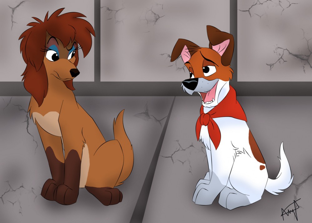 Rita and Dodger as puppies