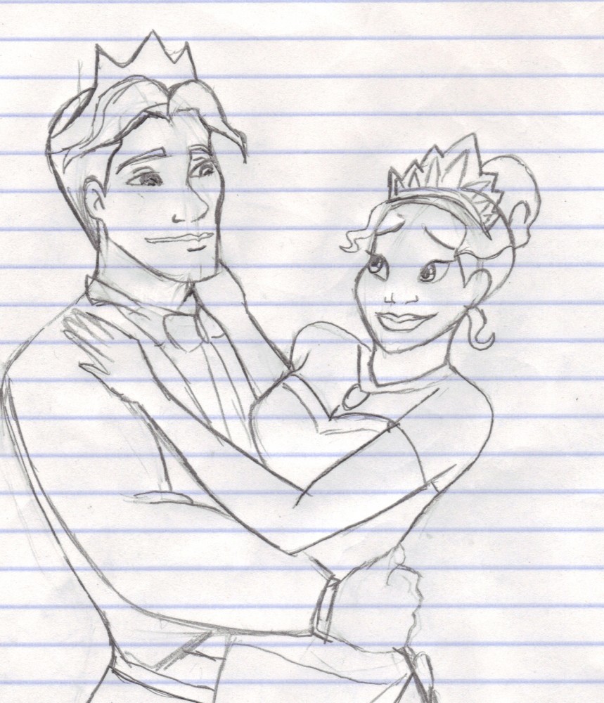 Tiana and Naveen dancing