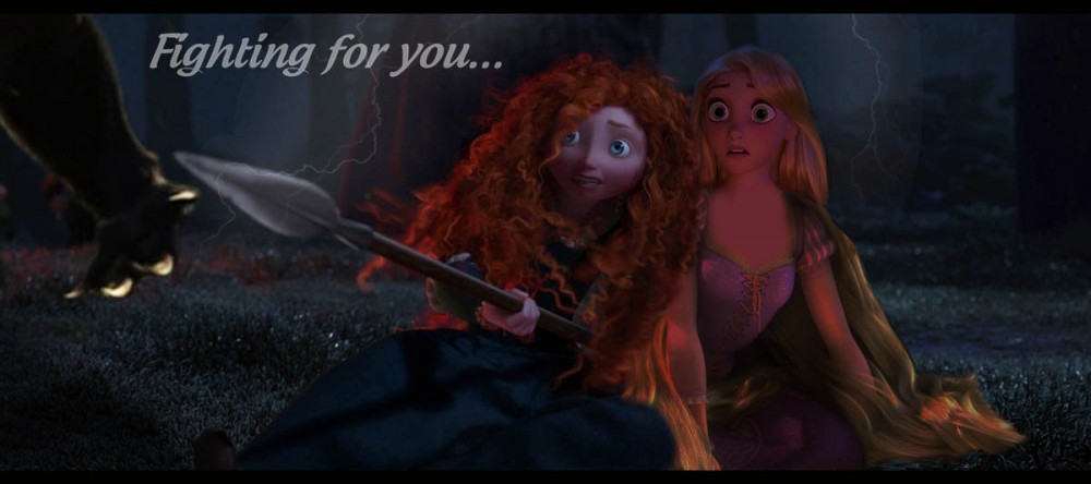 Merida et Raiponce contre Mor'du