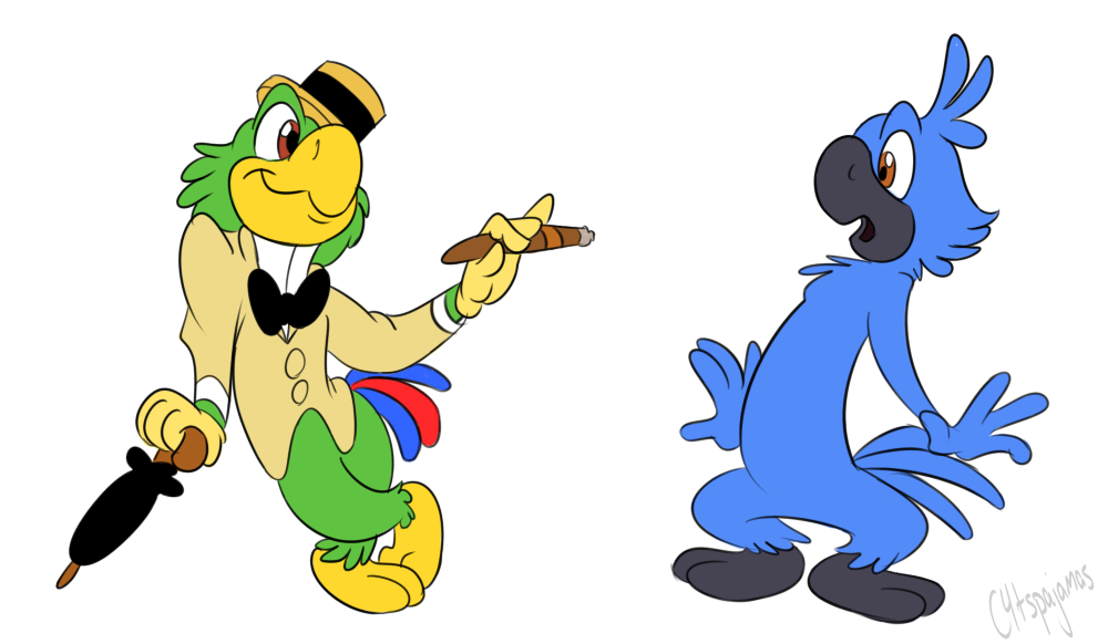 Jose Carioca and Blu