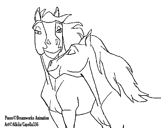 Mare & Stallion Lineart