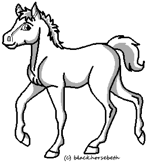 Walking foal lineart