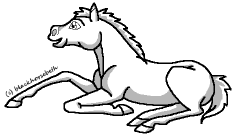 Lying Foal lineart