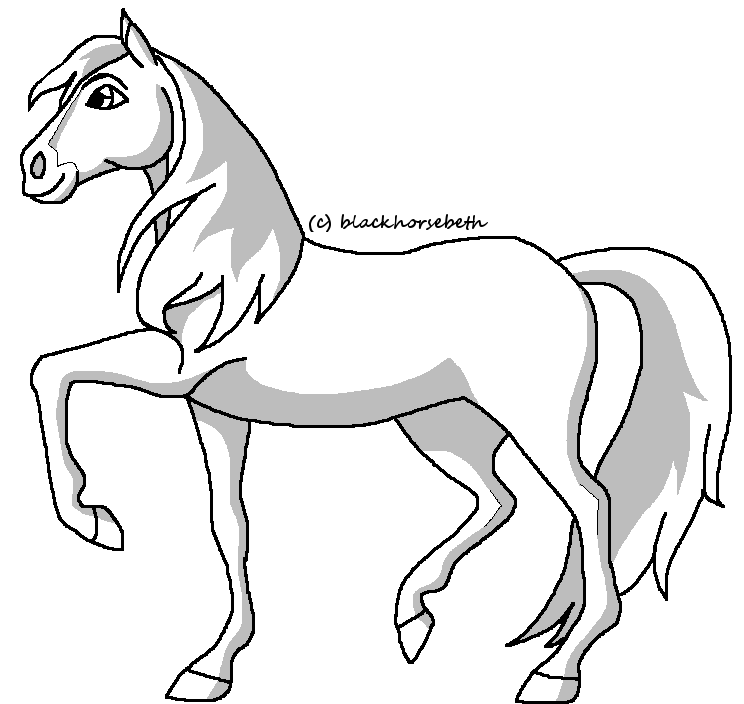 Stepping Horse Lineart