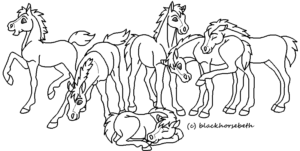 Foals Lineart