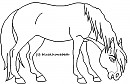 Grazing Pony Lineart