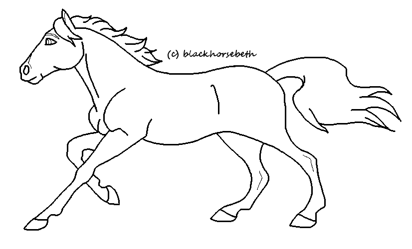 Cantering Lineart