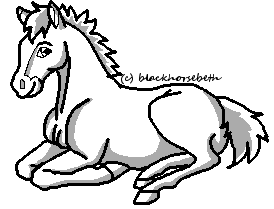 Lying Foal lineart