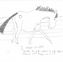 A drawing of him.