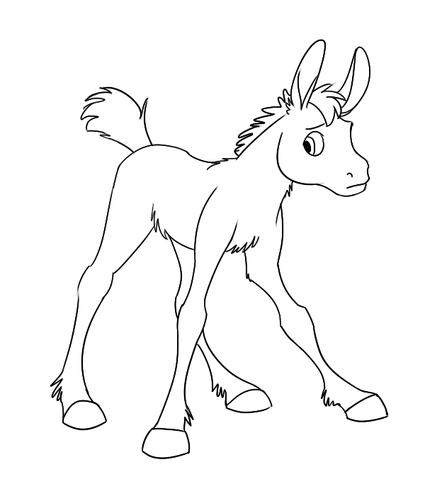 Wobbly Foal lineart