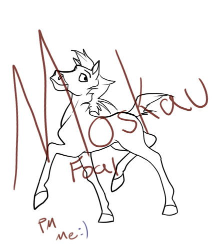 Moskau Foal/Offspring lineart.