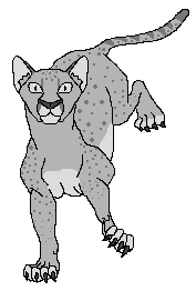 Cougar cub looking up lineart