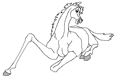 Filly laughing lineart