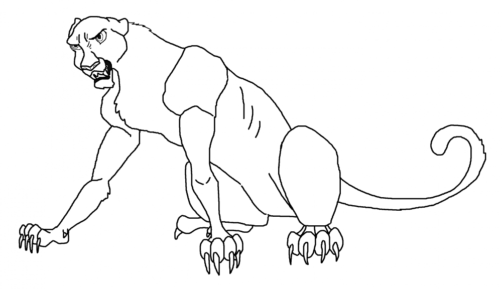 Cougar lineart