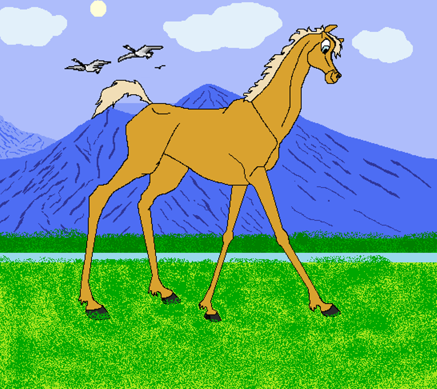 'On the green plains...'