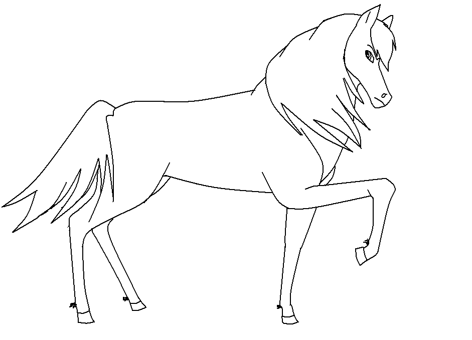 Horse lineart