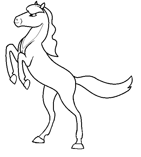 .::Stallion rearing lineart::.