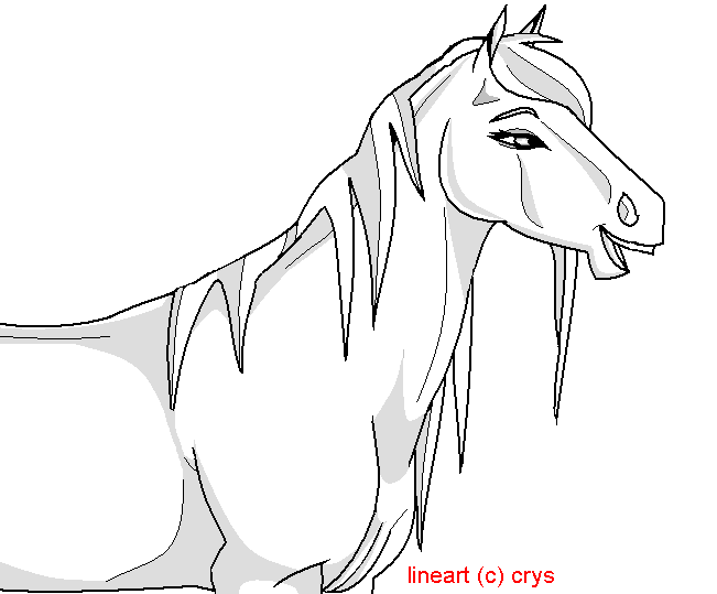 FREE mare lineart