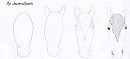 How to draw a horse head