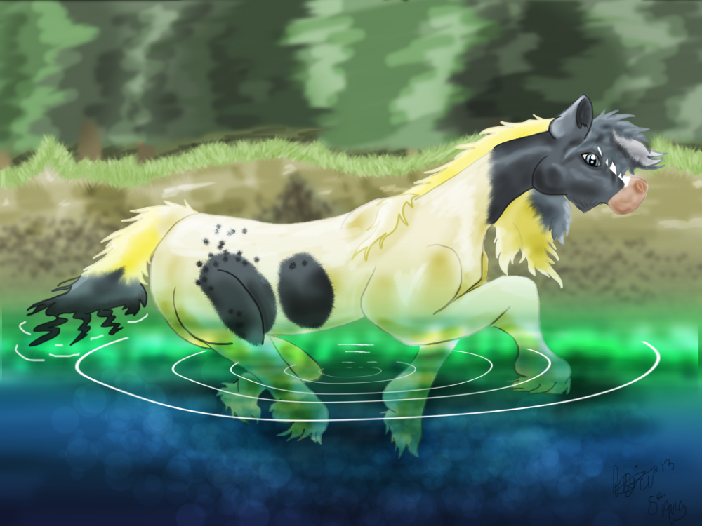 Blue~Going for a swim!