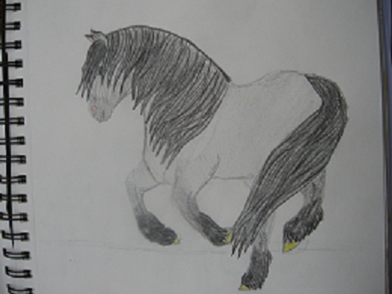 Mideival Draft Horse Galloping 