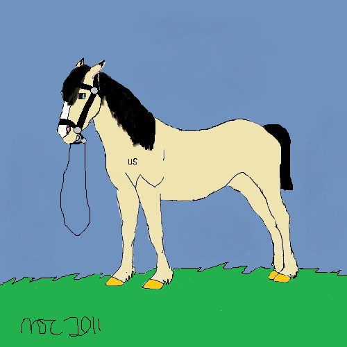 Ana as a  US Cavalry Horse