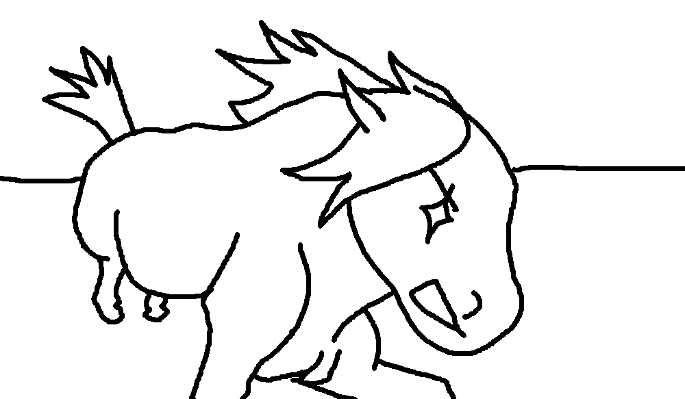 Crazed horse lineart