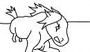 Crazed horse lineart