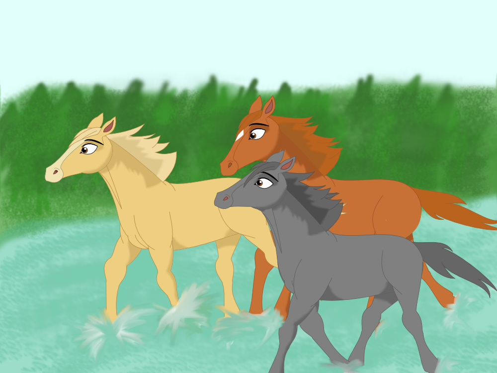 Esperanza and two horses (what else could I call t