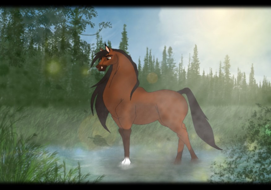 Stallion in the Mist