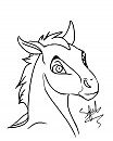 Foal Headshot Lineart