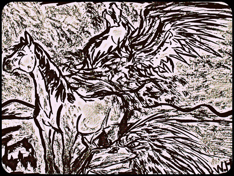 Ink on Paper: Spirit and the Eagle
