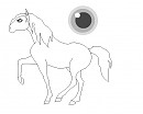 Prancing mare lineart