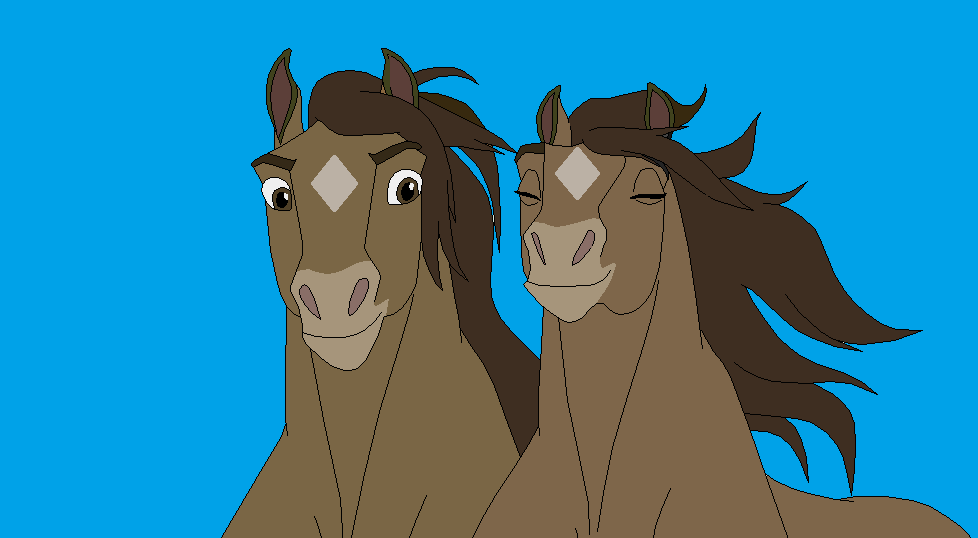 Au galop dans la prairie. 
