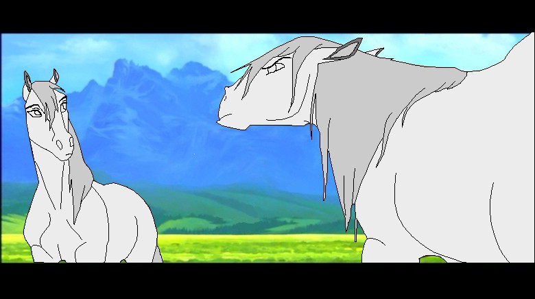 Angry mare- free blank render