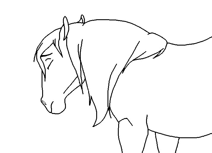 Sad mare blank render