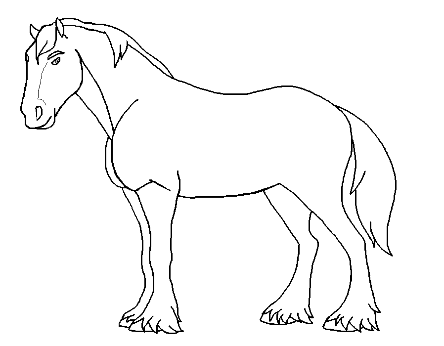 Draft Horse Blank Render