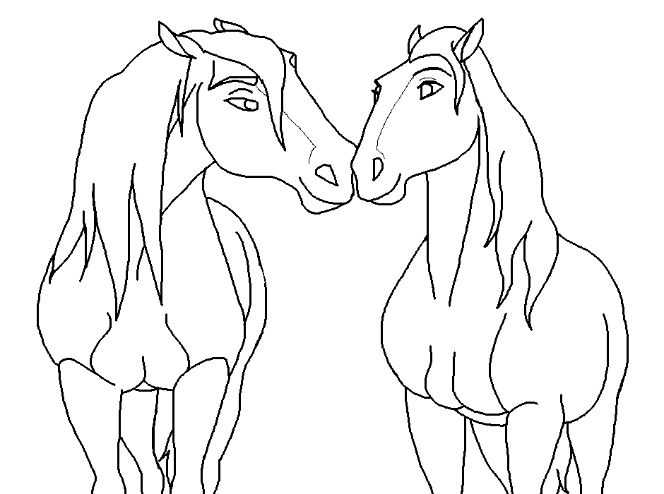 Horse Couple Blank Render