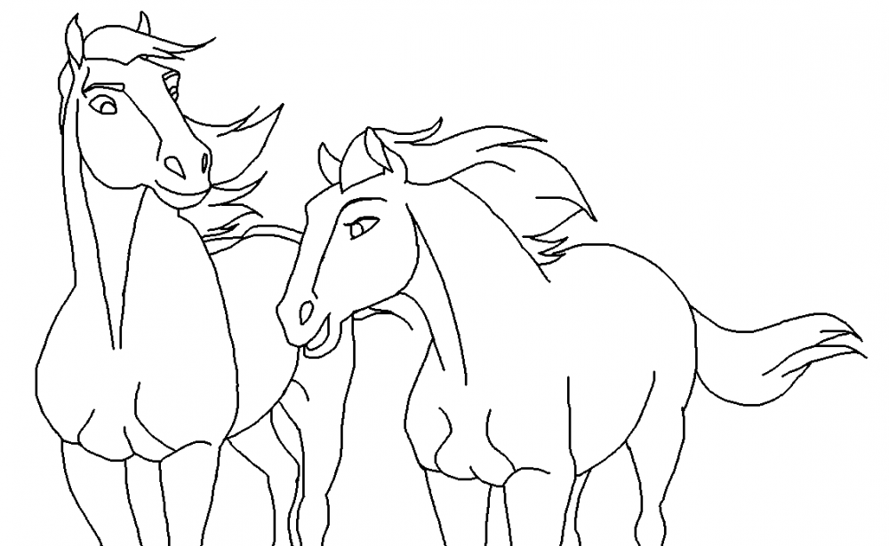 Horse Couple Blank Render