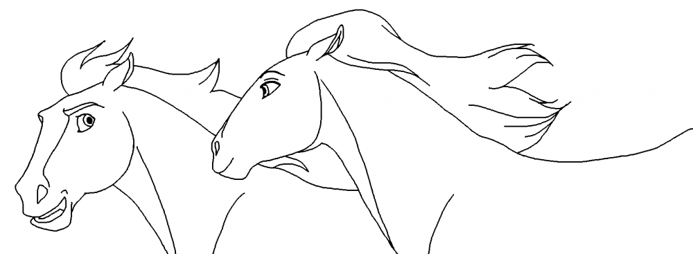 Horse Couple Blank Render