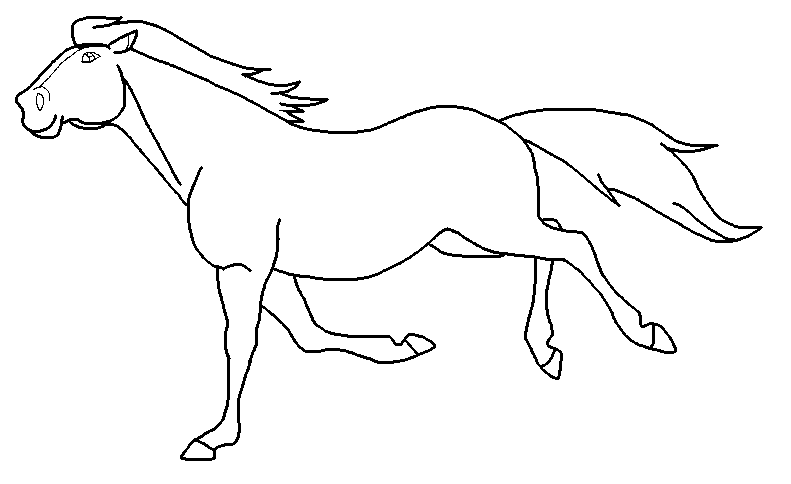 Galloping horse render