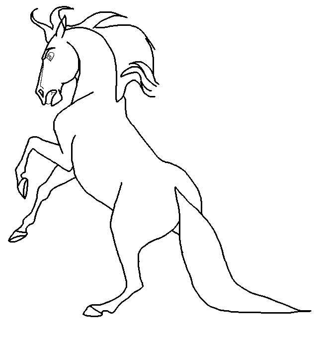 Rearing Stallion blank Render