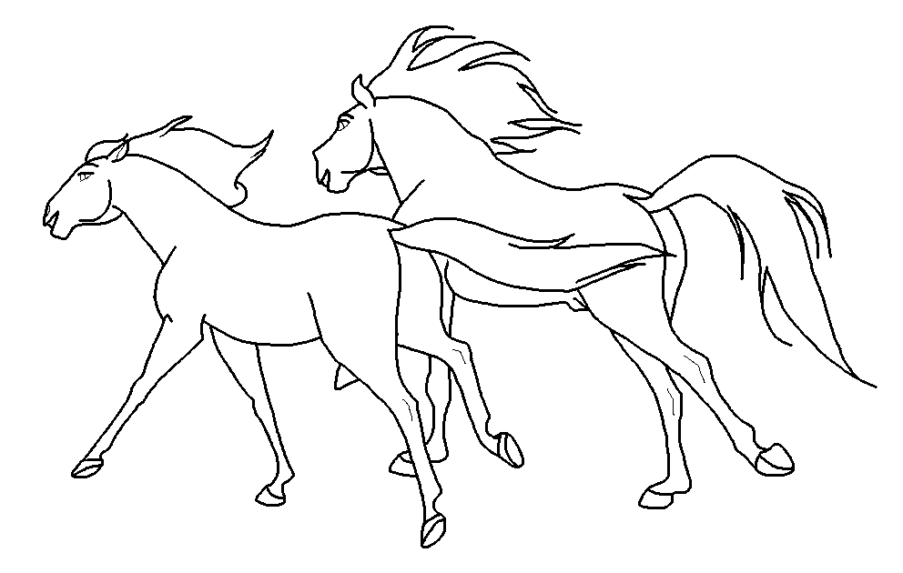 Galloping Horses Blank Render