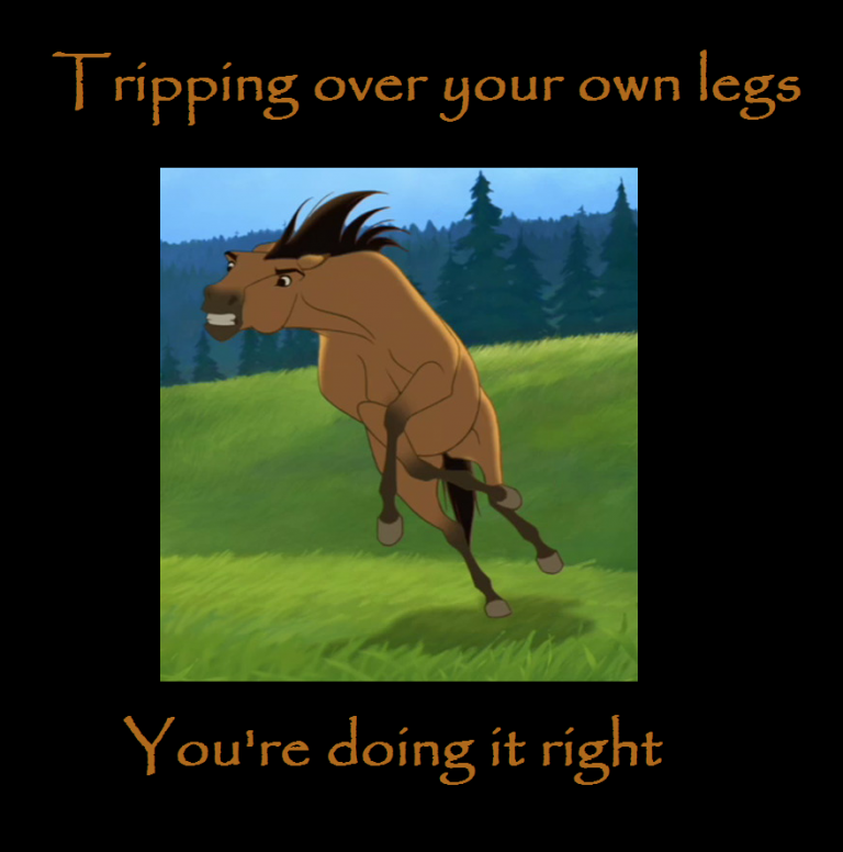 Tripping over your legs