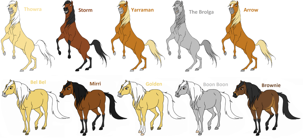 The Silver Brumby Characters