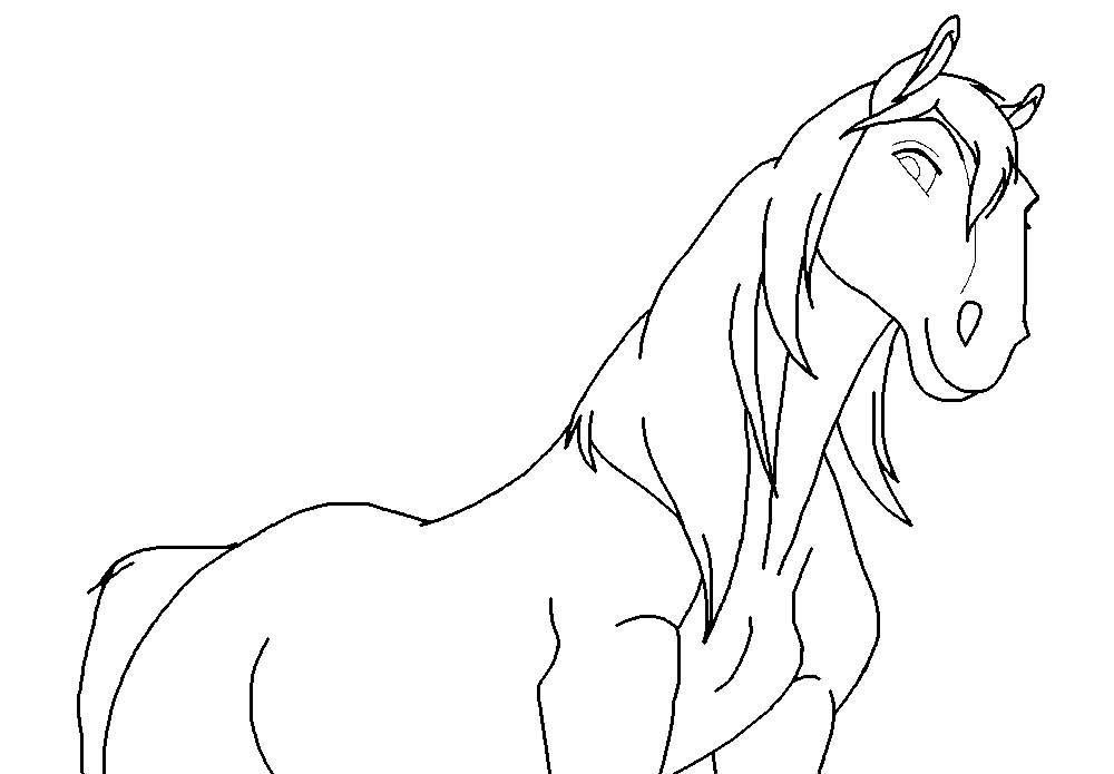 Mare blank lineart